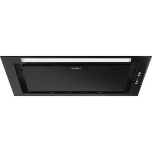 Built-in extractor hood WHIRLPOOL WCT3 63F LTK — 514 mm width, 550 m³/h, aluminium grease filter, black stainless