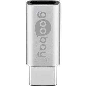 Goobay 56636 kabeļu spraudņu pāreja USB-C USB 2.0 Micro-B Sudrabs