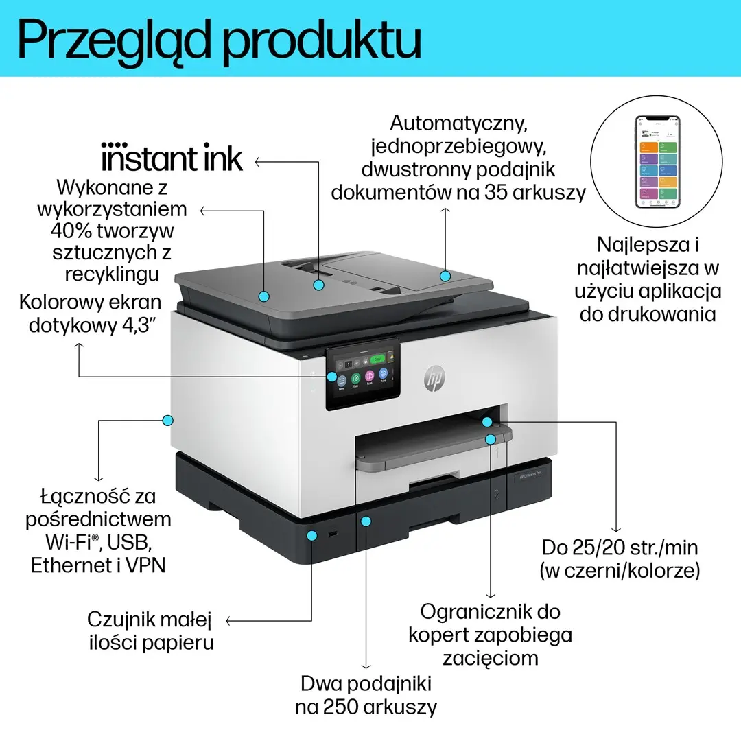 Daudzfunkcionālā ierīce HP OfficeJet Pro 9132e Photo 7