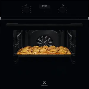 Встраиваемая электрическая духовка Electrolux Serie 600 EOD5H70BZ, 65 л, 2750 Вт, черная, поворотное управление, LED-дисплей