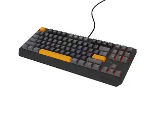 GENESIS Thor 230 TKL Gaming Keyboard Mechanical USB, RF Wireless and Bluetooth QWERTY Black, Grey, Orange with RGB LED Backlight