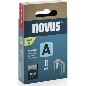 Staple refills NOVUS A Typ 53 8 mm, pack of 1800, for heavy-duty staplers
