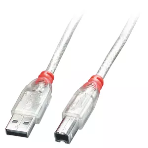 Lindy 41750 USB kabelis 0,2 m USB 2.0 USB A USB B Caurspīdīgs