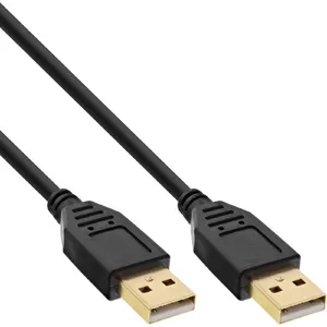 USB 2.0 Cable AM/AM InLine 34310S 1m Black Gold Plated