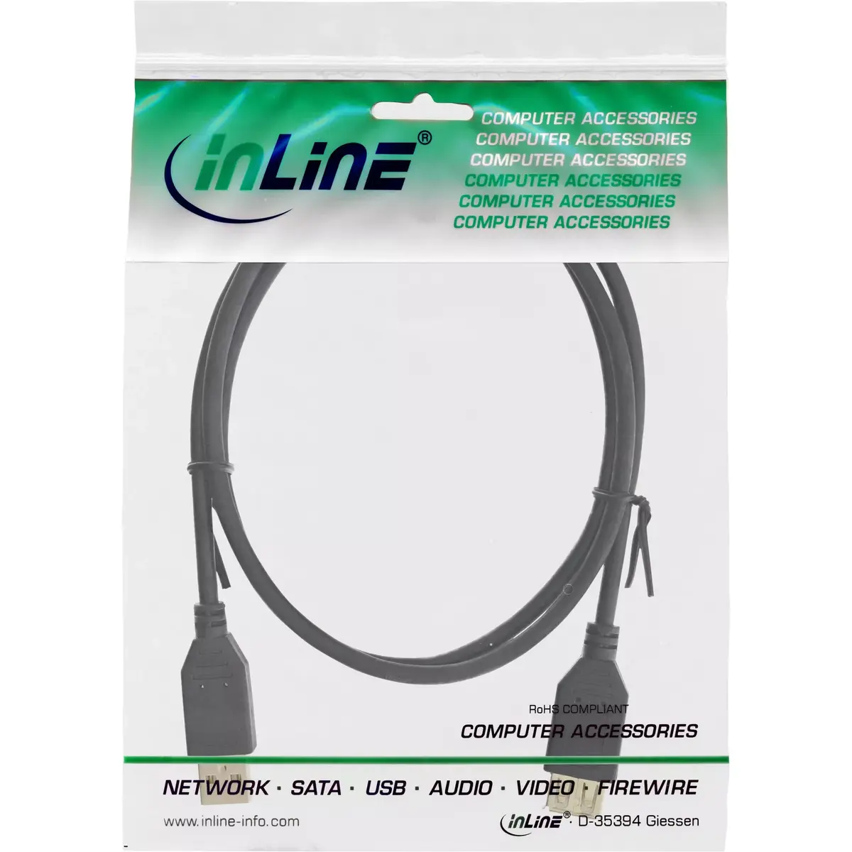 USB 2.0 pagarināšanas kabelis InLine 34611S Photo 2