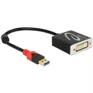 Video cable adapter DeLOCK 62737 DVI-I 0.2 m Black