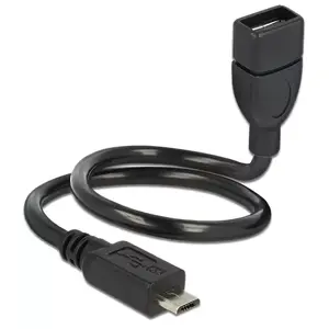 USB cable DeLOCK 83927 USB 2.0 0.35 m Micro-USB B USB A Black