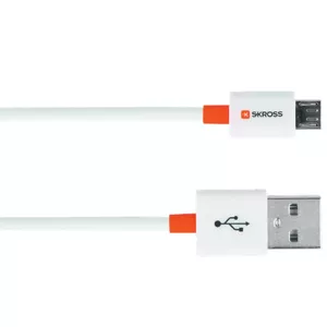 USB kabelis Skross 2.700202-E Micro-USB A uz USB A 1m balts