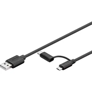 USB cable Goobay 71892 Black