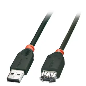 USB A to USB A cable Lindy 41774, USB 2.0, 3 m, black