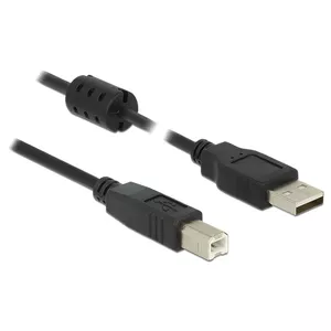 DeLOCK 0.5m, USB 2.0-A/USB 2.0-B USB kabelis 0,5 m USB A USB B Melns