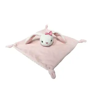 Мягкая игрушка TULILO Milus the Bunny 25 см — бело-розовый плюшевый зайчик
