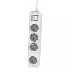 Extension cable 1.5m 4 AC sockets white