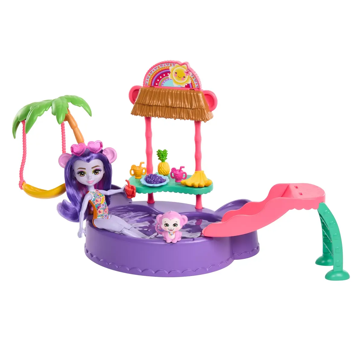 MATTEL Enchantimals SUNSHINE BEACH Monkey Splash Pool komplekts Photo 3
