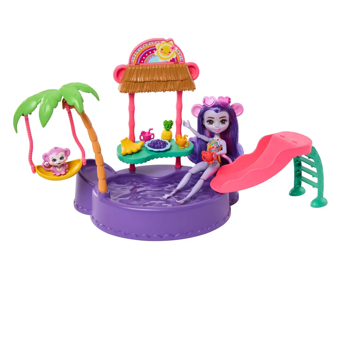 MATTEL Enchantimals SUNSHINE BEACH Monkey Splash Pool komplekts Photo 4