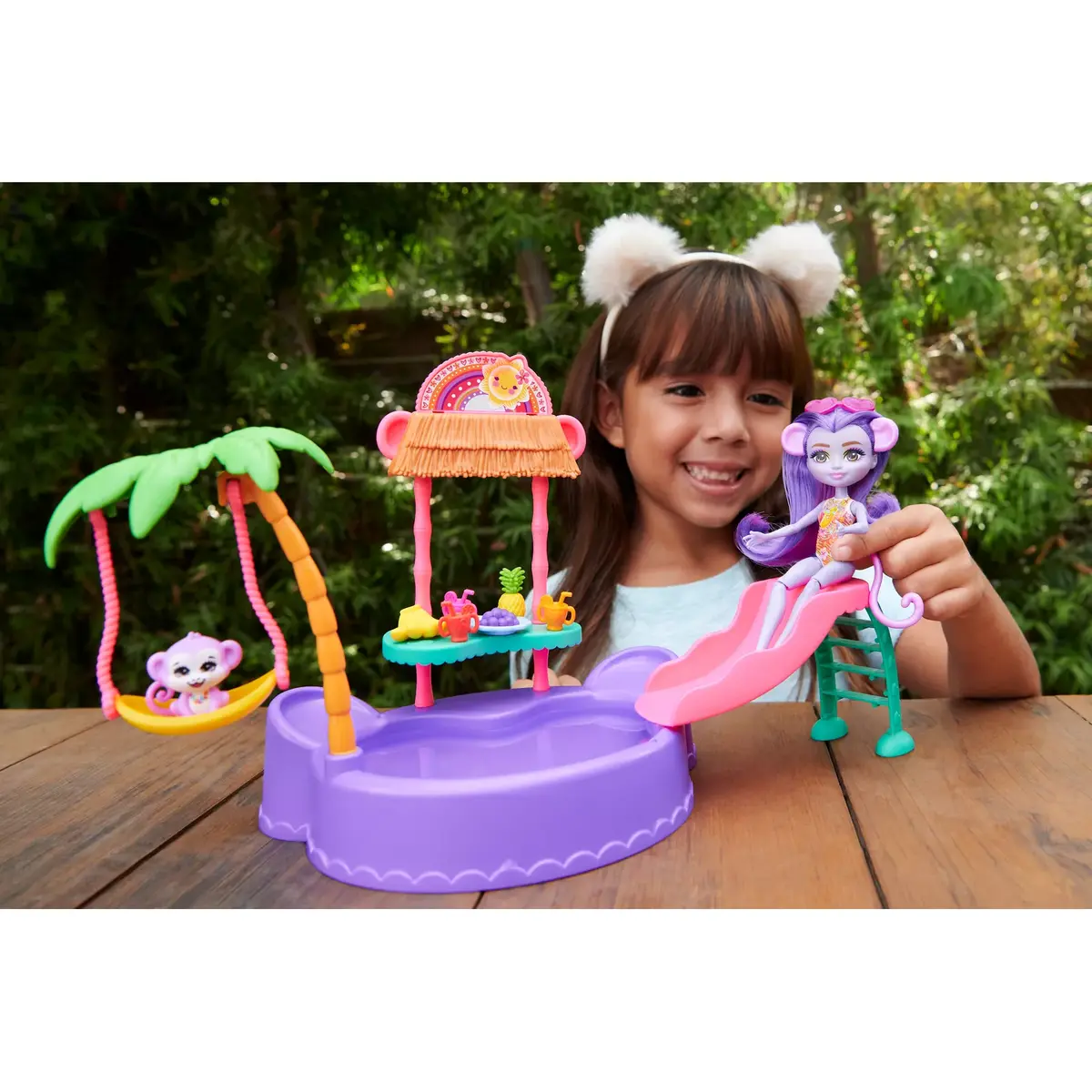 MATTEL Enchantimals SUNSHINE BEACH Monkey Splash Pool komplekts Photo 5