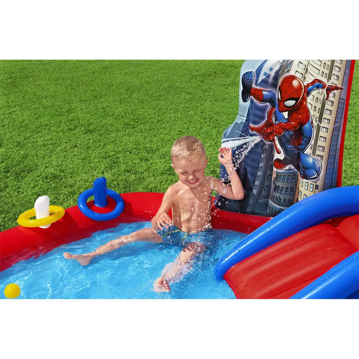 Bestway Spider-Man Uzpūšamais rotaļu centrs 2,11×2,06×1,27 m Photo 4