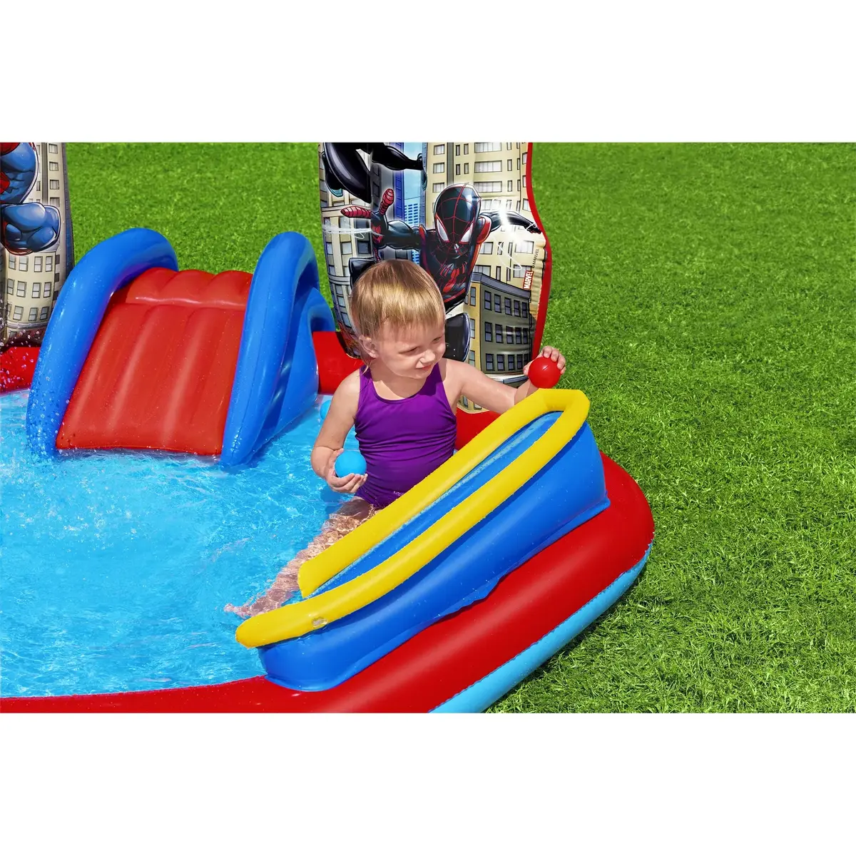 Bestway Spider-Man Uzpūšamais rotaļu centrs 2,11×2,06×1,27 m Photo 5