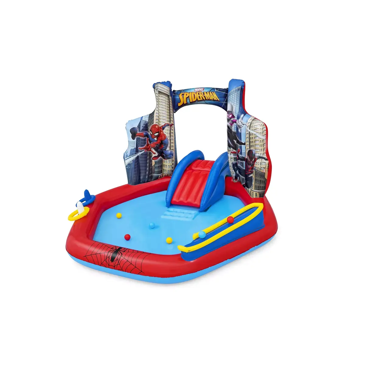 Bestway Spider-Man Uzpūšamais rotaļu centrs 2,11×2,06×1,27 m Photo 8