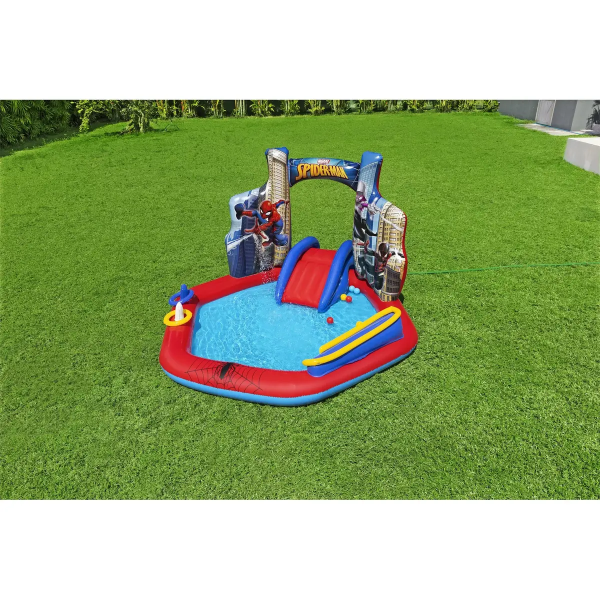 Bestway Spider-Man Uzpūšamais rotaļu centrs 2,11×2,06×1,27 m Photo 17