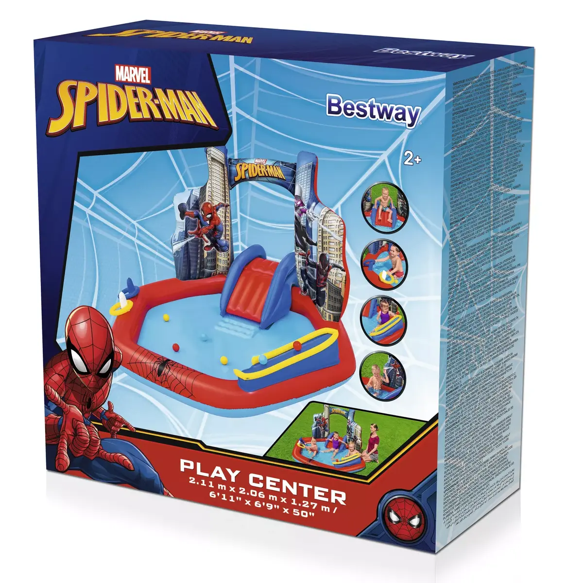 Bestway Spider-Man Uzpūšamais rotaļu centrs 2,11×2,06×1,27 m Photo 28