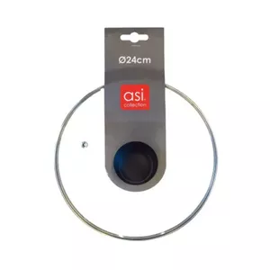 Glass lid ASI COLLECTION 24302210 Ø24 cm – tempered glass, stainless steel rim, steam vent