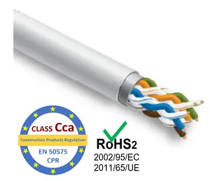 Network Cable STEINMARK CAT5 FTP 305 m LSZH, foil-shielded twisted pair, 305m reel