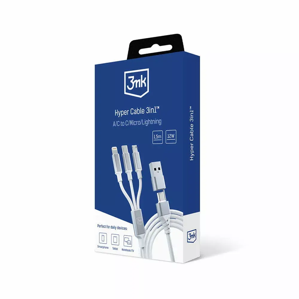 3in1 USB cable 3MK Hyper Cable Photo 11