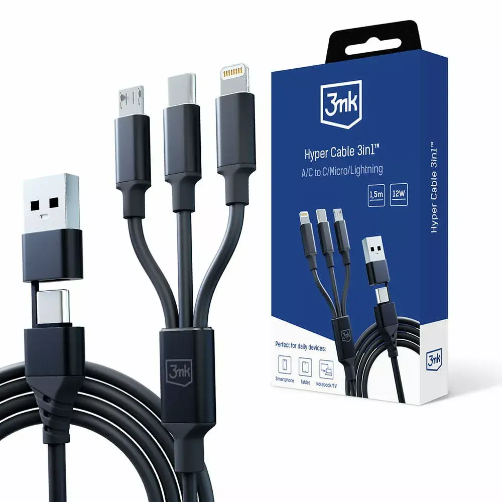 3в1 USB кабель 3MK Hyper Cable Photo 10