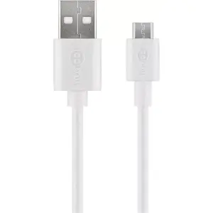 USB Cable Goobay 77527 USB 2.0 1m USB A Micro-USB B White