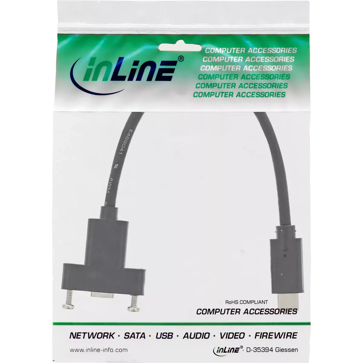 InLine USB 3.2 Gen.2 C vīriešu/sieviešu kabelis Photo 2