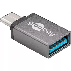 Goobay 56621 kabeļu spraudņu pāreja USB-C USB 3.0 female (Type A) Pelēks