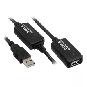 USB kabelis Kindermann 5771000110 USB 2.0 10 m melns
