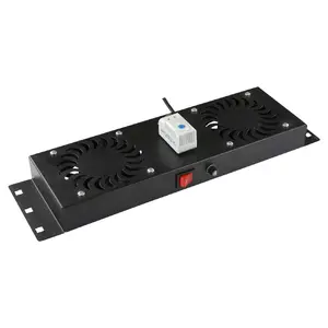 Rāmis Lanview RAF115BL-UK 1U 2 ventilatori Melns