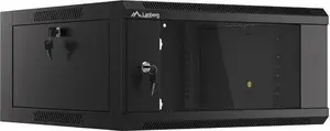 LANBERG 19-inch Wall-Mounted Rack Cabinet WAFA-5604-10B - compact network enclosure for patch panels and switches