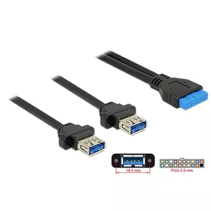 USB cable DeLOCK 85244 0.8 m Black