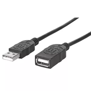 USB-A to USB-A Extension Cable Manhattan USBEXTAA3BK
