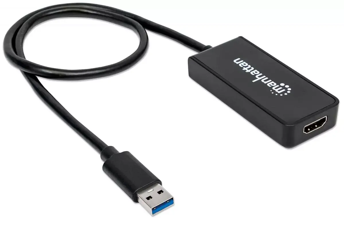 USB-A uz HDMI adaptera kabelis Manhattan 60cm Photo 3