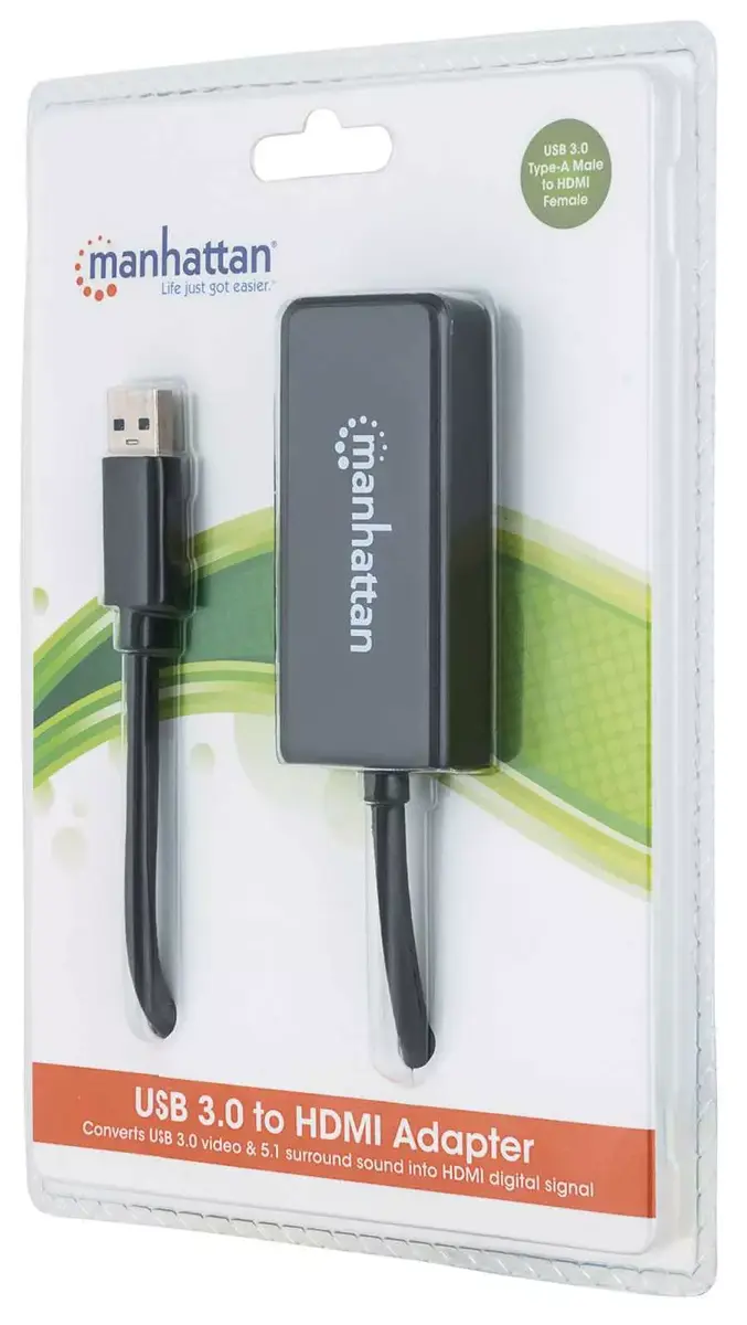 USB-A uz HDMI adaptera kabelis Manhattan 60cm Photo 6