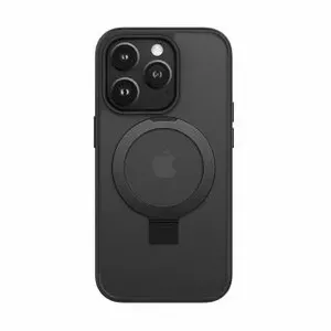 Чехол-книжка iLike для iPhone 15 Pro — черный, совместим с MagSafe, с выдвижной подставкой