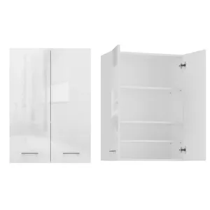 Настенный шкаф для ванной top e shop POLA MINI DD BPOŁ, белый, 4 полки