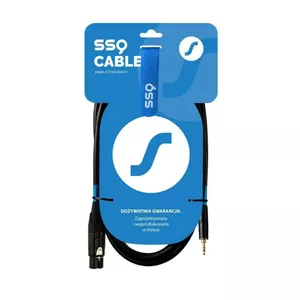 Кабель XLR (3-pin) гнездо — 3,5 мм TRS штекер SSQ XLRMi0.5 0,5 м, балансный, 85Ω ±5Ω, 2×0,23 мм², черный