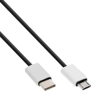 USB 2.0 Кабель InLine USB-C male / Micro-B male черный/алюминий 0.5м