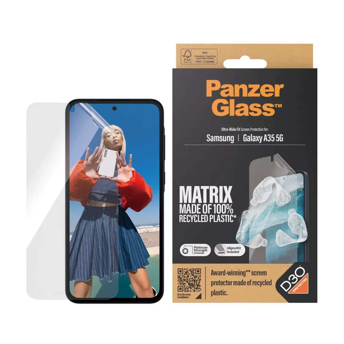PanzerGlass MATRIX D3O ekrāna aizsargplēve Galaxy A35 5G Photo 2