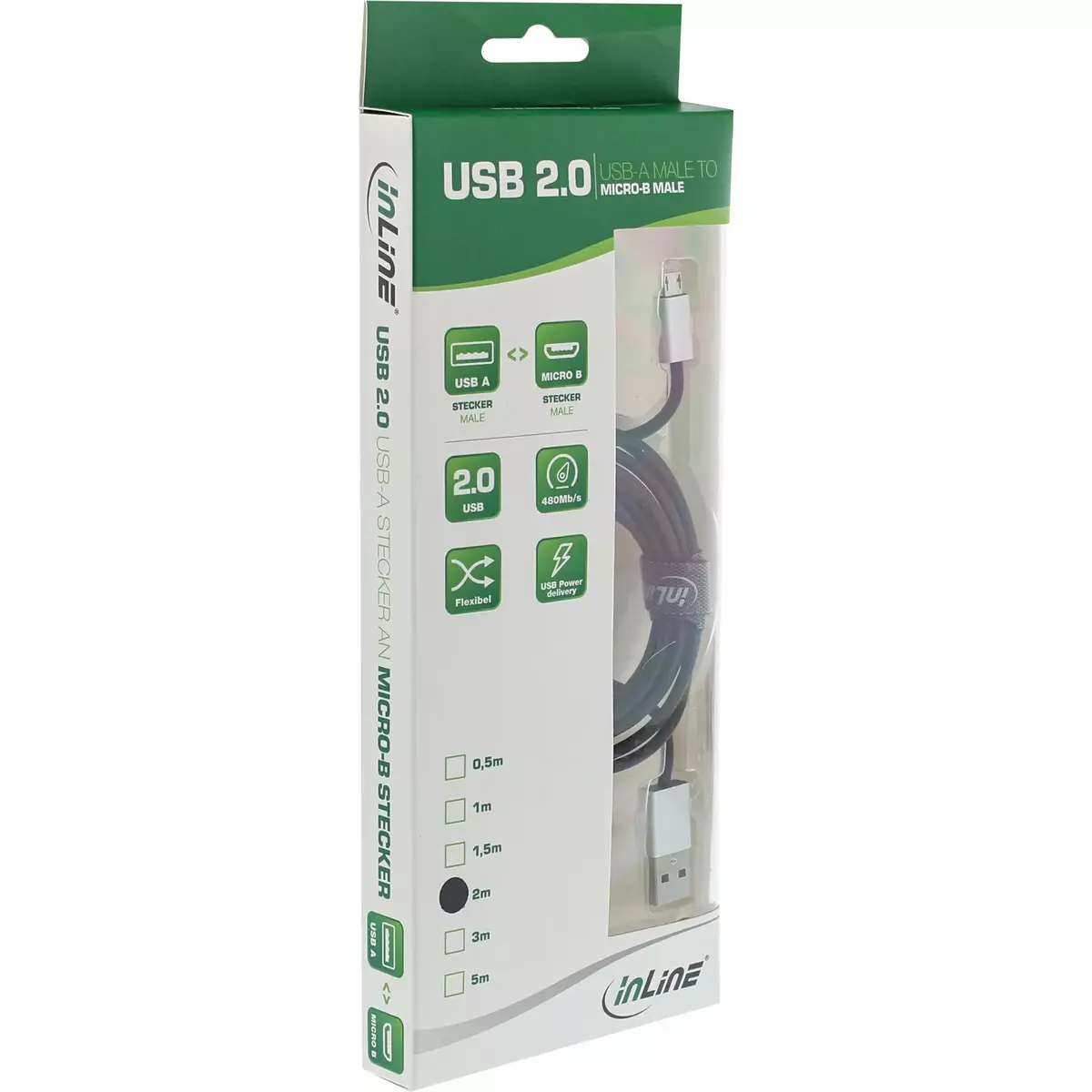 Micro-USB 2.0 kabelis InLine 31720I Photo 2