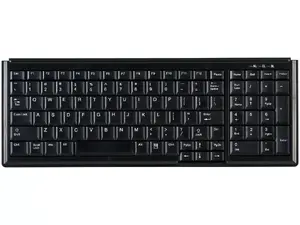 Проводная мини клавиатура Active Key AK-7000 для офиса с интерфейсом USB, раскладкой QWERTY и черным цветом