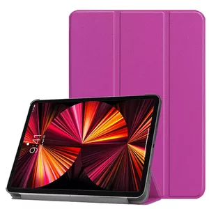 iLike Tri-Fold Eco-Leather Stand Case for Xiaomi Pad 6 11'' (2023) and Pad 6 Pro 11'' (2023), Purple