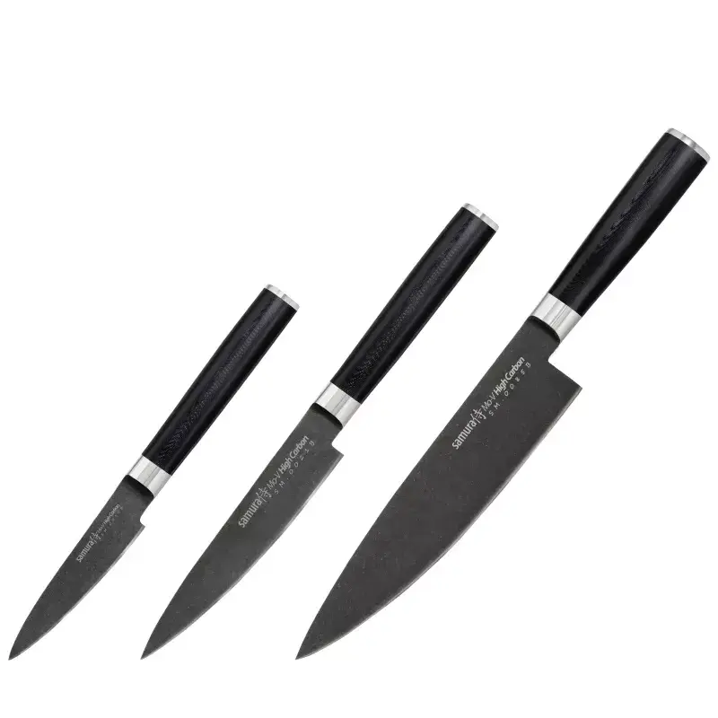 Samura MO-V Stonewash 3-Piece Kitchen Knife Set Photo 2