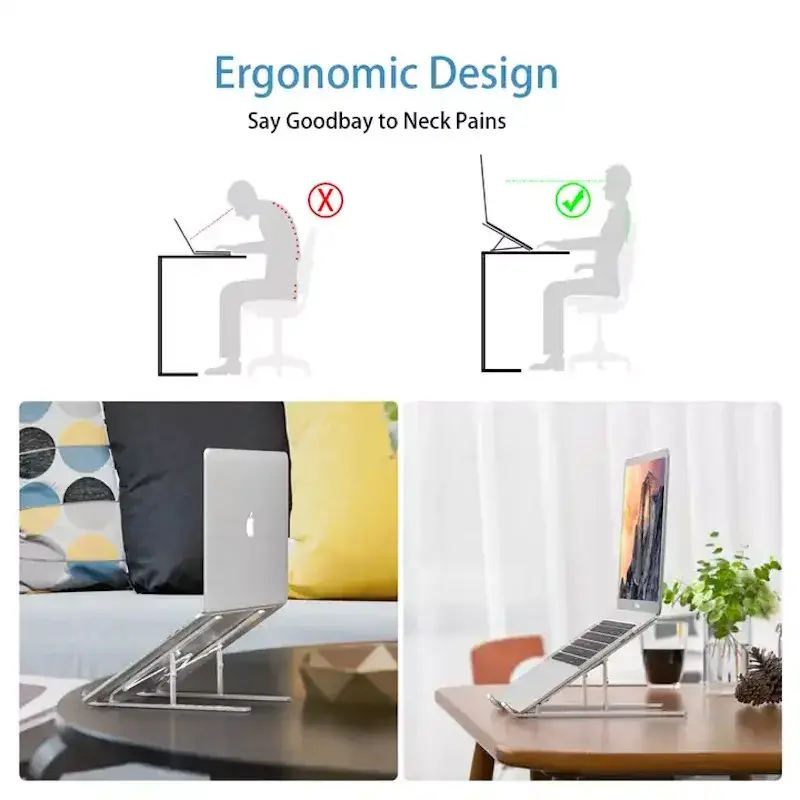 iLike STM1 Metal Foldable Notebook and Tablet Stand Photo 10