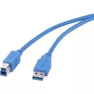 USB kabelis Renkforce 1420166 — USB Type A (vīrietis) uz USB Type B (vīrietis) 3.0, 50 cm